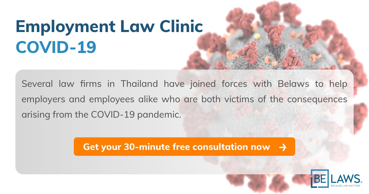 During these uncertain times, access to information is vital. ZICO Law Thailand is proud to participate in <a href="/BelawsOfficial/">Belaws</a>'s Employment Law Clinic. 

Receive a free 30-minute consultation COVID-19 related employment issues here: bit.ly/3cAl0Hk