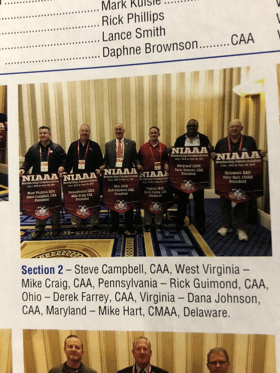 ohioiaaa's tweet photo. We thank @Bruce50Brown for his leadership in leading @ohioiaaa to the top in the country. Just a few photos from the most recent NIAAA Magazine! Thanks Ohio AD’s for doing your part also! https://t.co/KlcU71WvKV