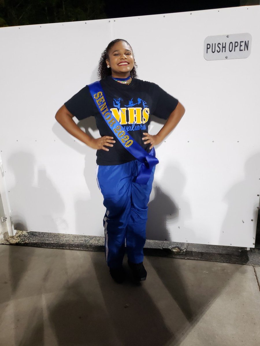 MHSLadyBucs's tweet photo. First up in our Senior Spotlight is Jenna! 💙💛 Jenna is a first year Lady Buc Dance and Drill Team member and we are so glad we’ve had the 2019-2020 season with her!!! Check out our Instagram for more... https://t.co/xbklt1FzcG
