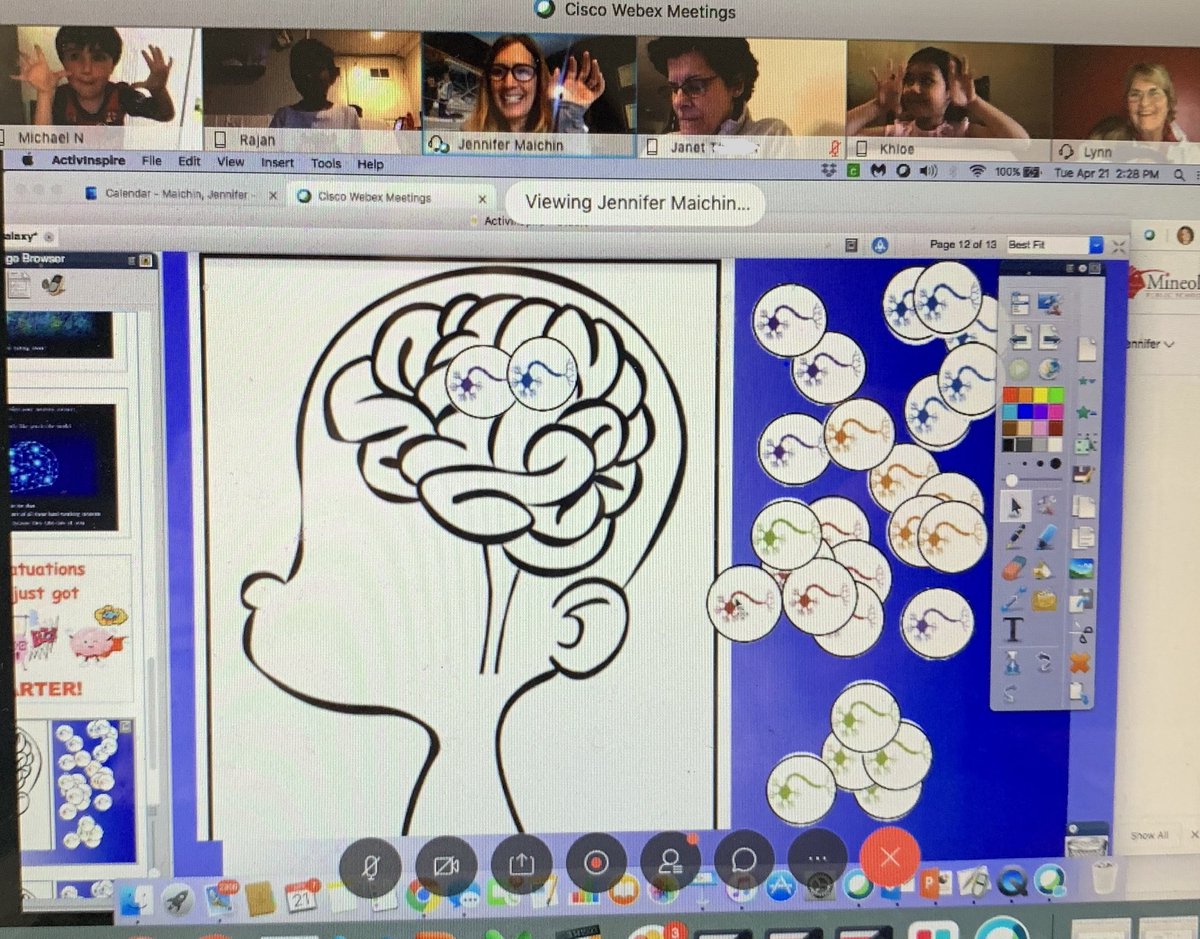 Thank you <a href="/Jennmaich/">Jennifer Maichin</a> for reminding us that we have the power to make our 🧠’s smarter every day, and for reading Neuron Galaxy by Karen Littman and Jay Leibold. We look forward to your next special visit! 🌱 #mineolaprekgrows #mineolaproud @MeadowDrMineola