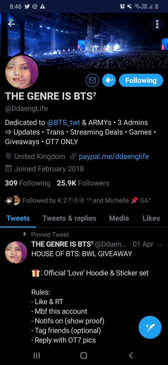 Cooky_and_milk's tweet photo. @DdaengLife @BTS_twt BTS WORLD DOMINATION 💜💜
@BTS_twt @multi_multi27 
Thank you for the GA https://t.co/xjOfs06jKT
