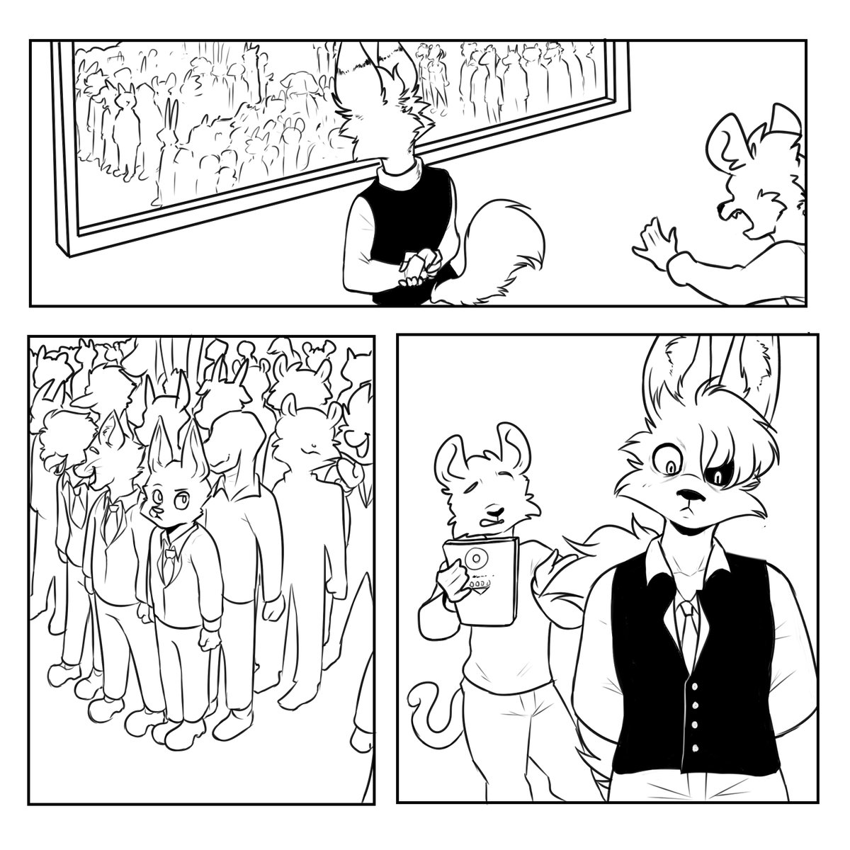 MaxDraws1's tweet photo. NUEVO MINI COMIC, extrañaba hacer estas cositas, es mi versión aun sin acabar! ¿Que creen que sea? ¿Pueden adivinar los diálogos? Nos vemos en el proximo episodio de Furro Ball Z Kai! #Art #Arte #Minicomic #comic #furry #Maxdraws #FurryArt #ArtDigital #ArteDigital #DigitalArt https://t.co/AcfGmgMR5t