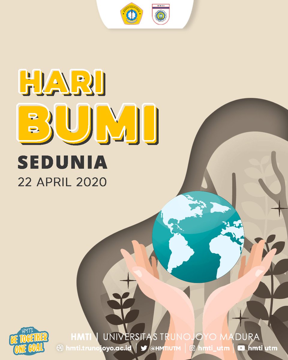 HMTIUTM's tweet photo. [Hari Bumi]
Hai sobat TI, hari Bumi adalah hari pengamatan tentang bumi yang dicanangkan setiap tahun pada tanggal 22 April dan diperingati secara internasional. Selamat hari bumi semoga sobat TI selalu menjaga bumi dengan bersama.

#HariBumi
#hmti_utm
#BeTogetherOneGoal https://t.co/Sik2fwnHoB