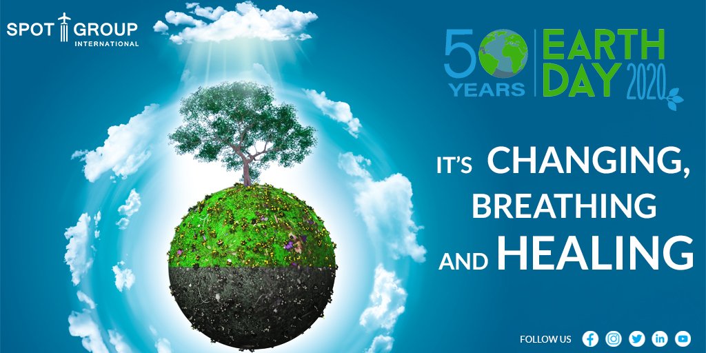 Spot_Group's tweet photo. The 50th-anniversary #EarthDay2020 highlights the importance of individual responsibility for #climateaction and #climatechangecontrol.
#EarthDayAtHome #EarthDay50 #WeAreThePlanet https://t.co/Dizdvnm6wa