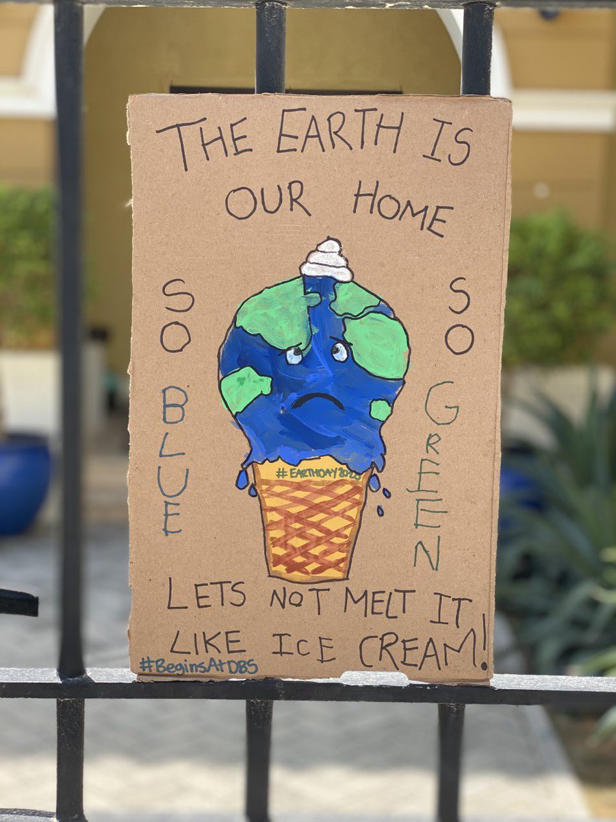 DBS_Eco's tweet photo. Earth Day is all about speaking up and educating others. If Year 1’s Avery can do it, so can you! #Act #SpeakUp #StayEngaged #BeginsAtDbs https://t.co/KuQKJbtS0D