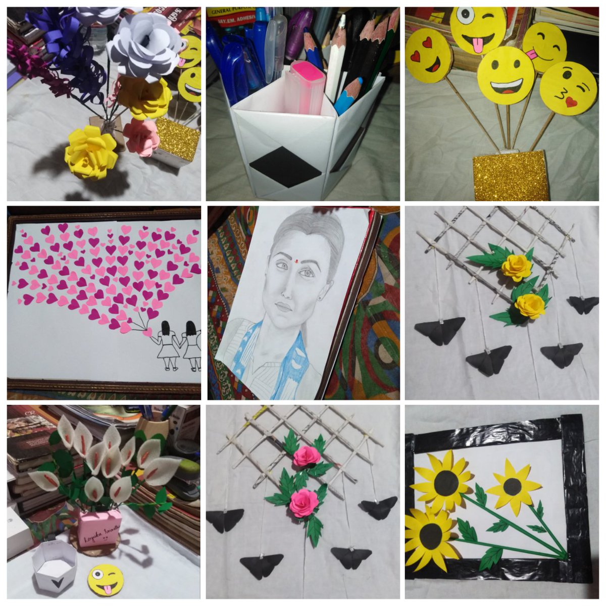 SrinathanLogika's tweet photo. Only two things I do in this #Quarantine 🤗
1. Making paper crafts ✌️
2. Drawing pictures ✏️ https://t.co/AvV32I067w