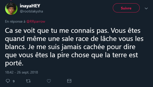 On va faire un truc qui va me servir plus tard : vous allez me recenser dans les commentaires tous les screens de tweets qui nient ou minimisent la lutte des classes au profit de la lutte des races ou des sexes et les appels au meurtre de blancs/d'hommes.