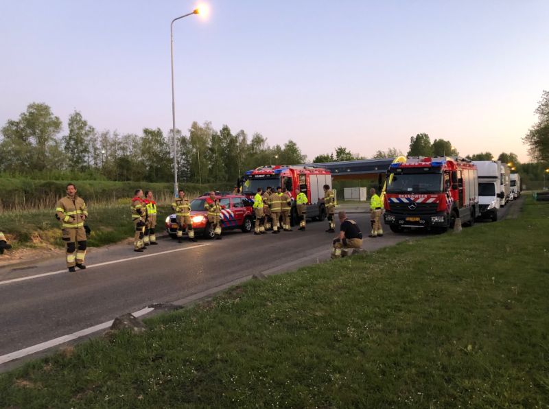 Schijndelse brandweer assisteert bij brand in de Peel..