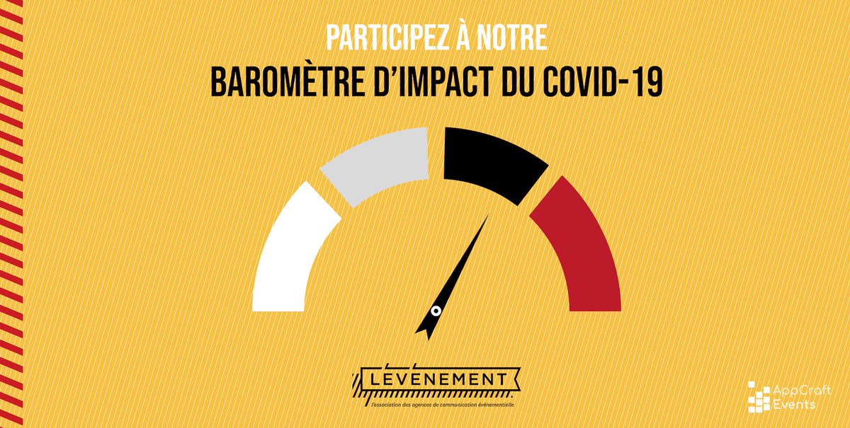 LEVENEMENTAsso's tweet photo. .@LEVENEMENTAsso le Baromètre d’impact du Covid-19 sur l’événementiel. Mis à jour régulièrement, il donnera accès à 1 dashboard prenant en compte la santé économique, sociale &amp; morale des entreprises de la filière. Demandez à recevoir le questionnaire! https://t.co/1lyzF8W9HE https://t.co/4bObgDf9aK
