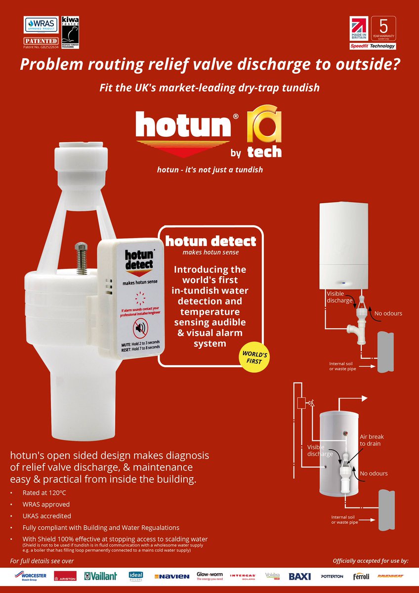 RAtechUKLtd's tweet photo. When water drips via the T/PRV it starts to deposit limescale
This will build up over time &amp; if it goes unnoticed, it can lead to problems as well as wasting water!
The alarm alerts you to this so remedial action can be promptly taken
Fit hotun detect - It makes hotun sense https://t.co/JyxDM2NMOG