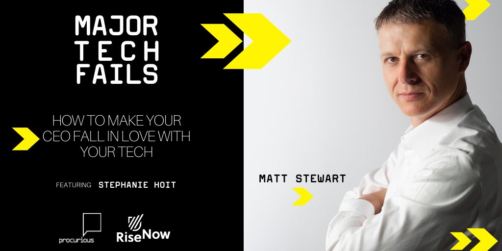 Turn your CEO from ambivalent to amped-up about your #implementation project with a rock-solid plan: #MajorTechFails by <a href="/RiseNowLLC/">Matt Stewart</a>’s Matt Stewart and Stephanie Hoit tells you how, powered by @Procurious_ bit.ly/3eHLqJg