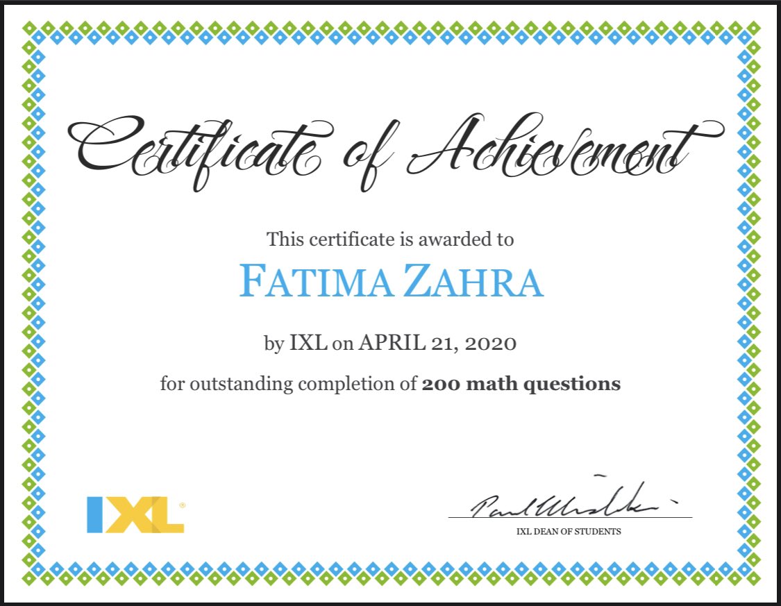 ali_rubs's tweet photo. Fatima zahra KG-2A Achievement Certificate https://t.co/z6Ec58wkX3