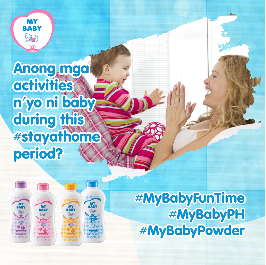 mybabyphl's tweet photo. Are you making the most of your #stayathome time Mumshies? Tell us your #stayathome activities and get a chance to win special My Baby PH gift packs! Visit our FB page for details. #MyBabyFunTime #MyBabyPH #MyBabyPowder https://t.co/nGTgLQe3yu