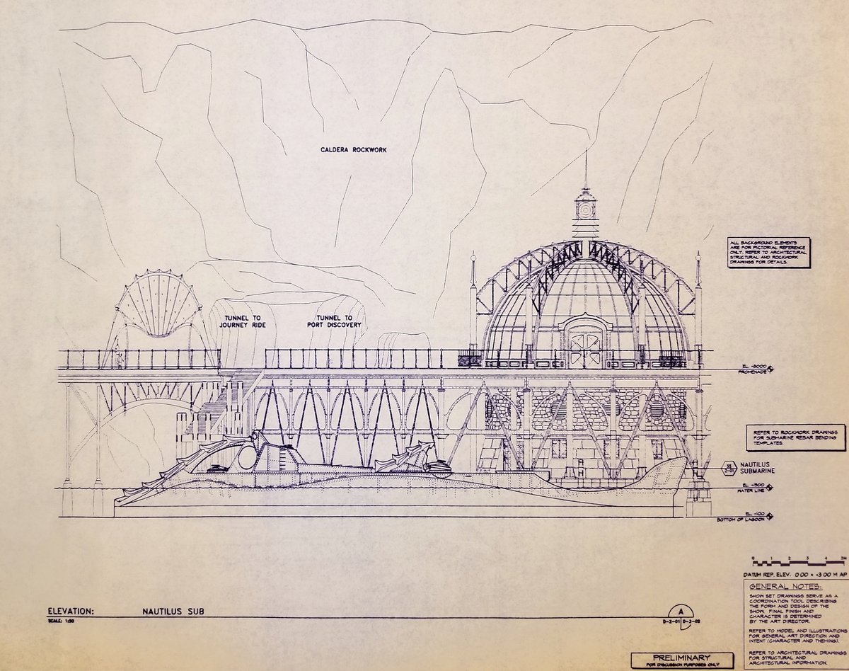 Marc Sasaki ブループリントとは時折単なる図面ですが なかには美術作品と見紛うものがあるものです 美しい一例がこちら 1997年ウォルト ディズニー イマジニアリングの建築家によって描かれた東京ディズニーシー ミステリアスアイランドのノーチラス
