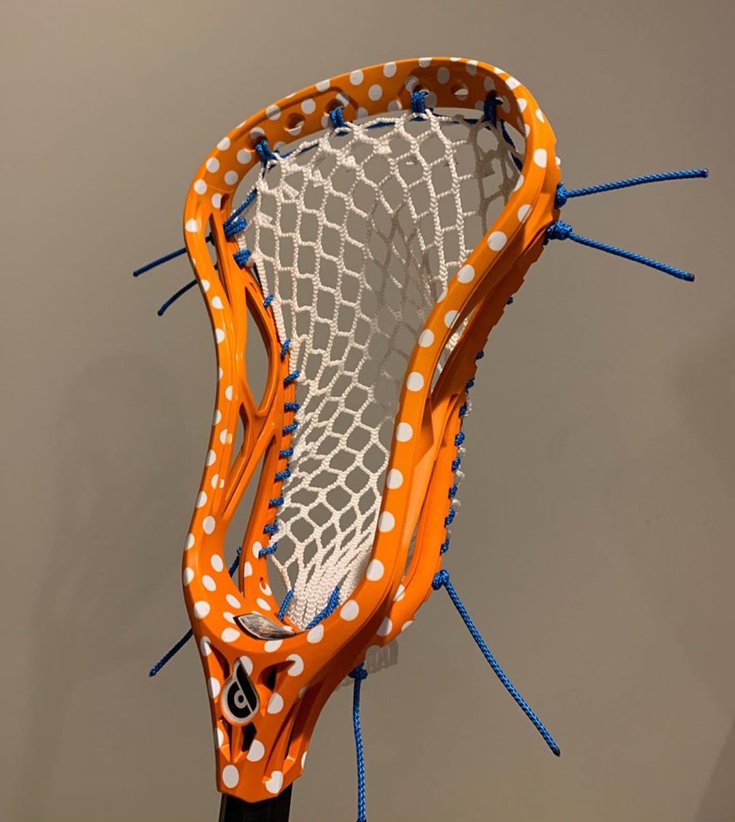 powelllacrosse's tweet photo. Day 7 - Let’s Goooo! Congrats to Hersey Lax Dyes for this polka polka polka DOT special. Clean dye, great color of course 🍊and overall solid execution. Mad props for this @herseylaxdyes ! We have a complete Powell stick coming your way.
#ExploreTheField
#DyeItStringIt https://t.co/OyLi6thHGf