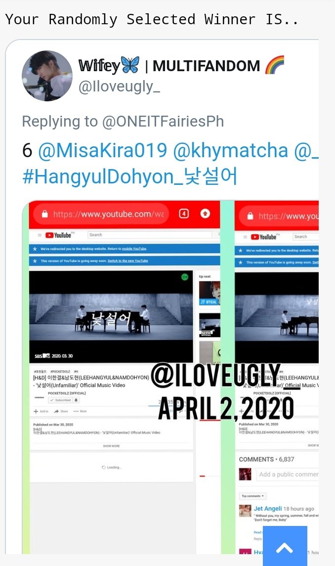 ONEITFairiesPh's tweet photo. [GIVEAWAY] 

Congratulations to all the winner! 

@priki_wooseok 
@Iloveugly_ 

DM us! 

#HnD_영원한_소울메이트 
#HnD_SOULMATE_Debut 
#hangyuldohyon_낯살어 https://t.co/vMK13OoxFl