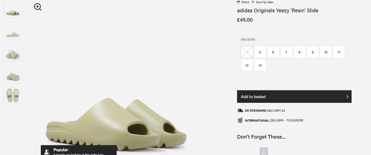 Adidas Yeezy Slide. Desert Sand. VNDS