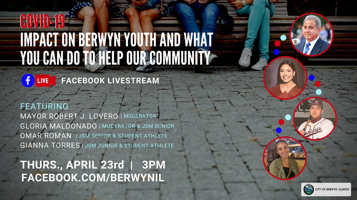 Join us on Thursday, April 23 at 3:00 p.m. in a Facebook Live stream event featuring Mayor Robert J. Lovero, Gloria Maldonado, Omar Roman and Gianna Torres. #MortonPride #MustangsLearnAtHome