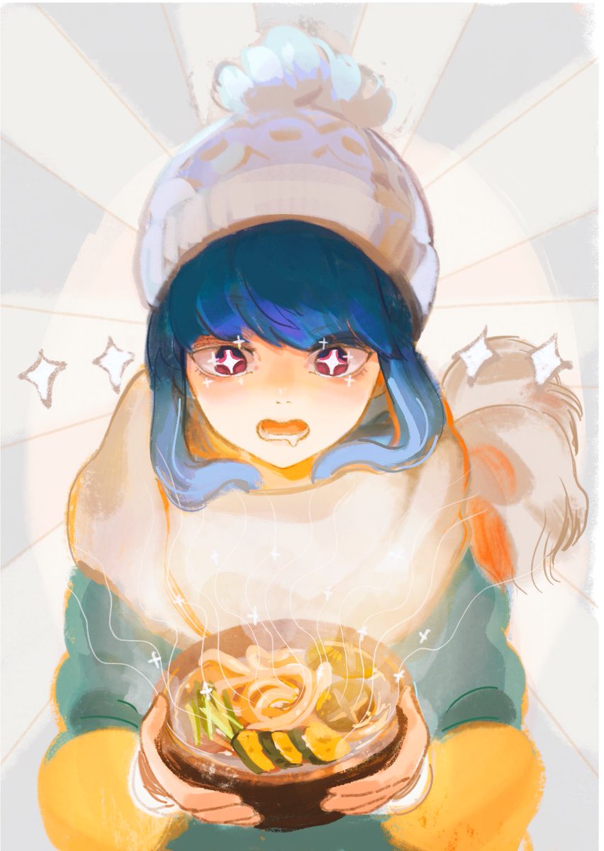 #sixfanart
Run Shima from #laidbackcamp 
I got to paint udon nabe! 😊 