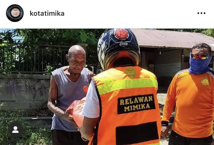 @haibebyjo Bapa nya sudah dapat bantuan langsung dari Relawan Mimika <a href="/KotaTimika/">KotaTimika</a> @haibebyjo