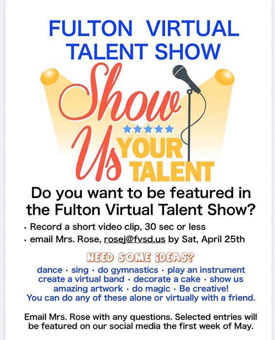 Time to get the creativity flowing! <a href="/FultonMiddle/">Fulton Falcons</a>