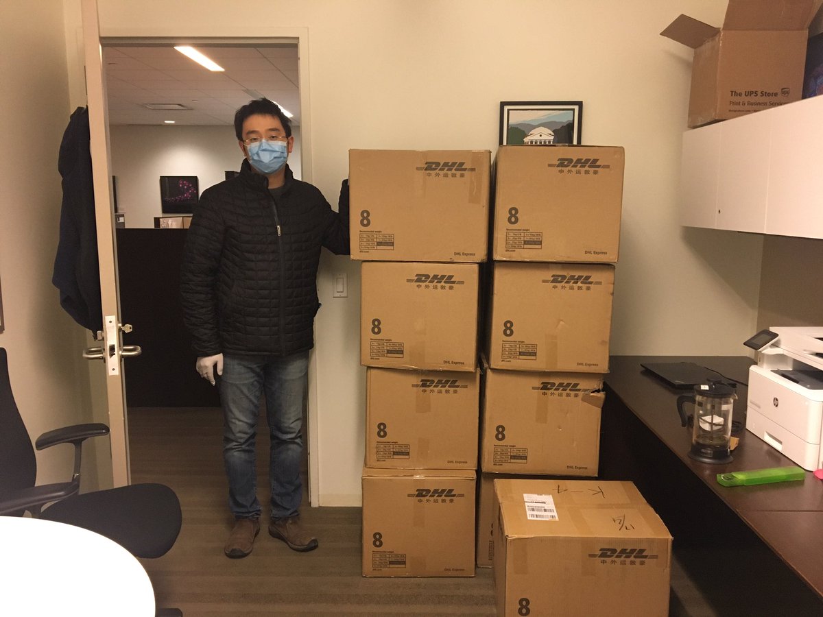 Yang Yang (@yy5ccuva) on Twitter photo Today we received PPE donations from Chinese collaborators at West China Hospital, Alan and I worked together to deliver those from my home to <a href="/BMEIIsinai/">BioMedical Engineering and Imaging Institute</a> Thanks a lot and that helps a lot for reopening research to protect techs and staffs. Today we received PPE donations from Chinese collaborators at West China Hospital, Alan and I worked together to deliver those from my home to <a href="/BMEIIsinai/">BioMedical Engineering and Imaging Institute</a> Thanks a lot and that helps a lot for reopening research to protect techs and staffs.