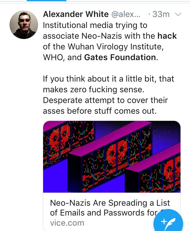 Example: the maga-web really wants you to believe that this hack happened and thus “proved” a link between Gates, WHO, and Wuhan on COVID (no)Proof is coming any day, says whatever Q-like prophet these people are snorting. The proof is that there isn’t any! 