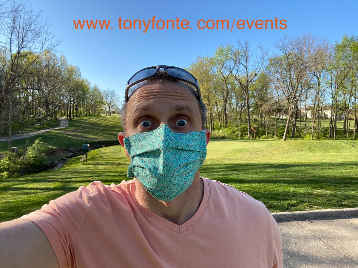 tonyfonte01's tweet photo. Laugh to Live quarantine virtual comedy show this Saturday at 12 PM central! 

No, im not really wearing the mask while out, but thought it would be funny for the photo! 🤣🤣

I thought, I do! 😀😀

Not avail this Sat, one more on April 30th. https://t.co/2fozIc08BU