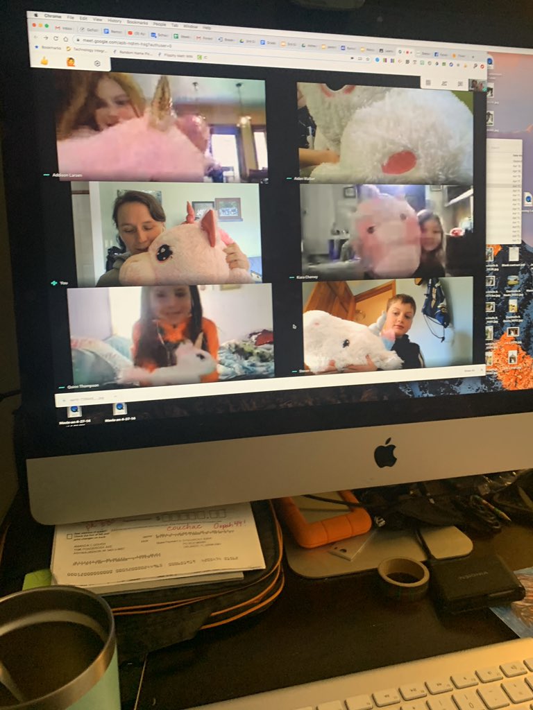 mrsacouch's tweet photo. When the kiddos on your office hours, including your own, all bring the same thing back for the letter U 🦄 https://t.co/6PiWNMWzYs