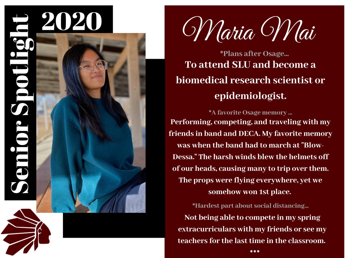 SOTOHighSchool's tweet photo. Class of 2020: Maria Mai https://t.co/jeZspgAmpK
