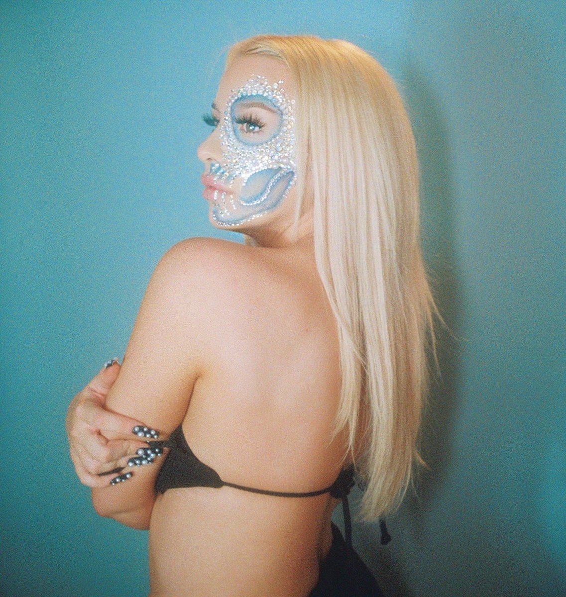 tanamongeau's tweet photo. here’s more film from the Without You cover shoot since it technically releases at midnight 🤍💙 https://t.co/v0JqqlTq6x