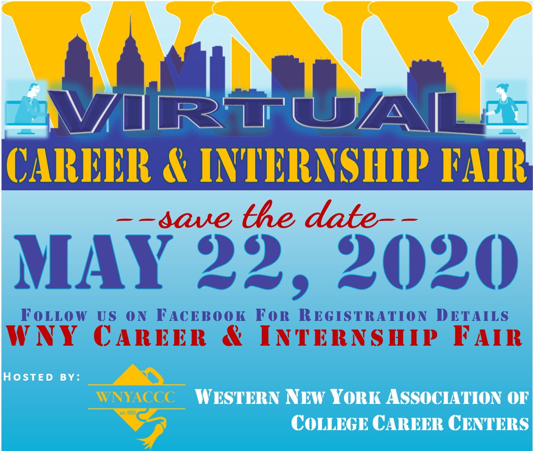 Save the Date for the WNY Virtual Career and Internship Fair on May 22!