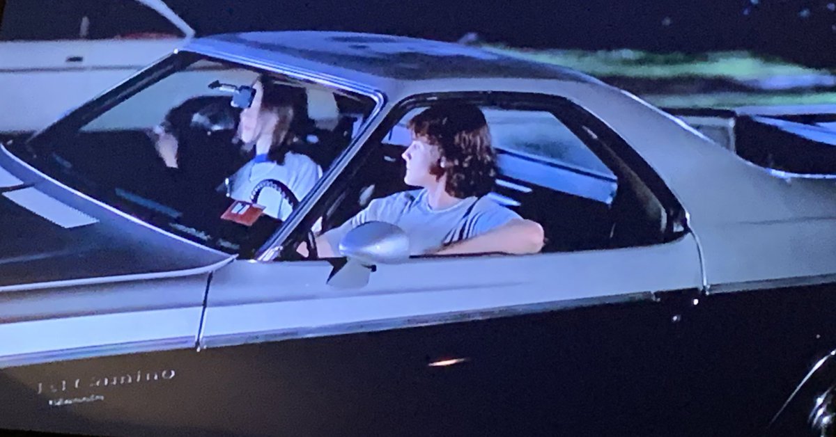 Ok, a couple more in this thread. I couldn’t resist. This movie is GtMbtC GOLD!! The QB’s bitchin’ El Camino, the douchebag’s Trans Am, an old school hot rod, and the VW Thing.