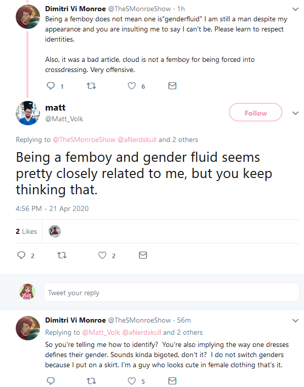 "Don't worry guys, no one has ever pushed tried to pressure cis men into being trans"