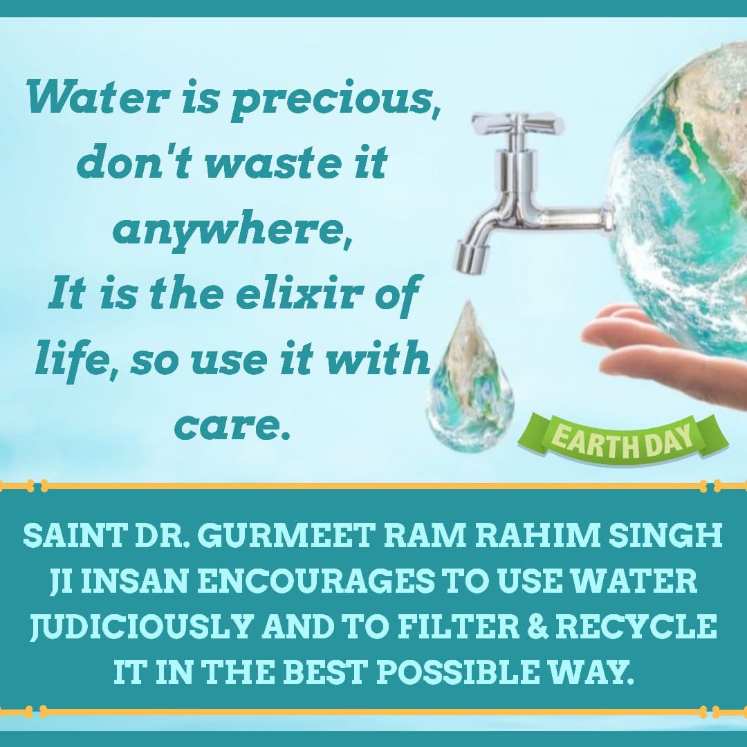 ankush2020champ's tweet photo. On this #EarthDay2020 let's take a pledge "not to waste water" https://t.co/i2NFsDEzZS