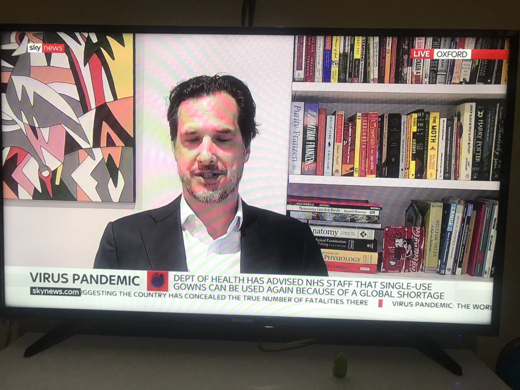 Almost all contributors to Sky News set up in front of their bookshelves. It’s been interesting seeing what kind of books they read/plan to read/haven’t read yet.