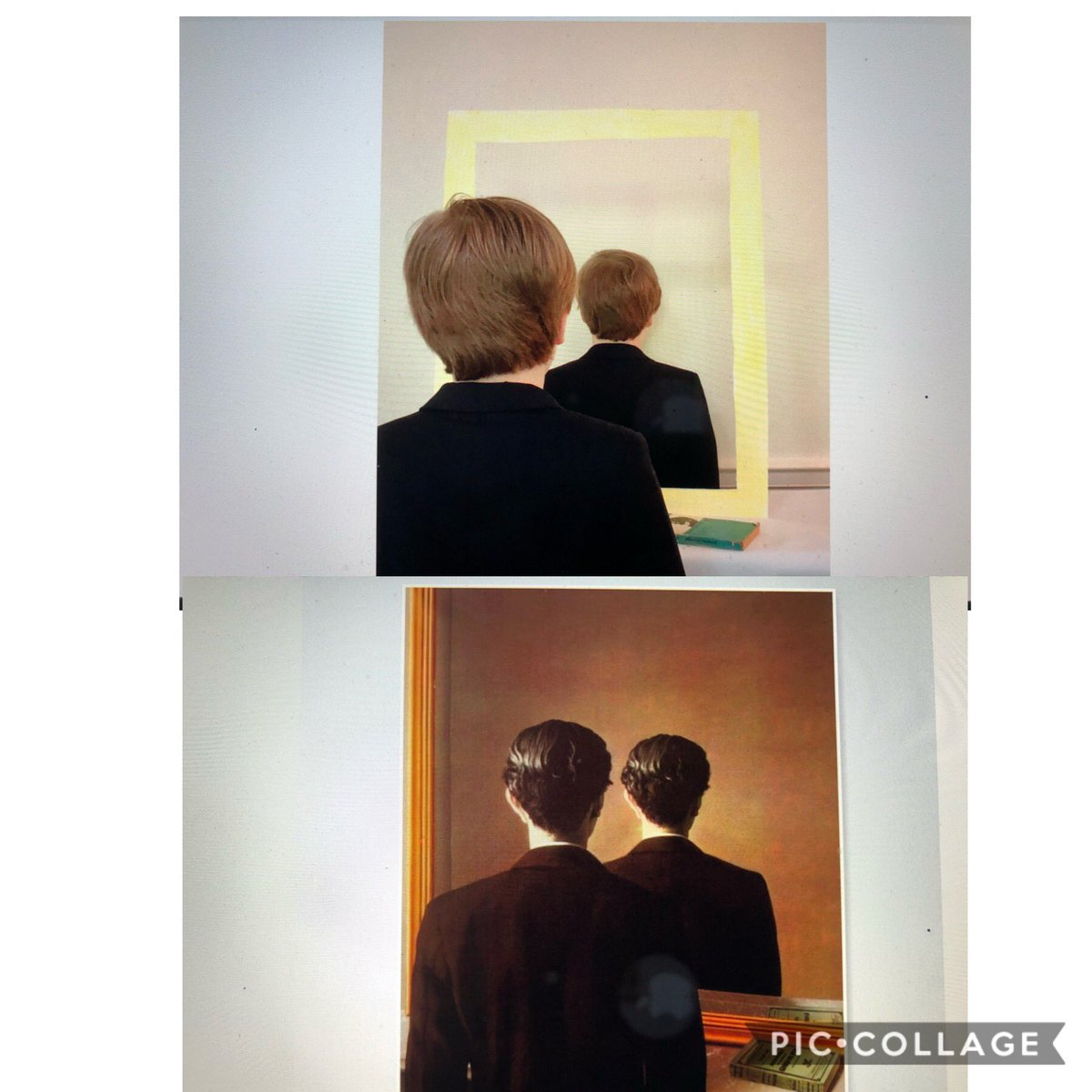 Challenged my students to “Re-Create a Masterpiece” Inspired by the Rijksmuseum and #GettyMuseumChallenge. Incredibly creative interpretations! #trinitylearns <a href="/auntpatville/">Pat Kerner</a> #betweenartandquarantine #tussenkunstenquarantaine