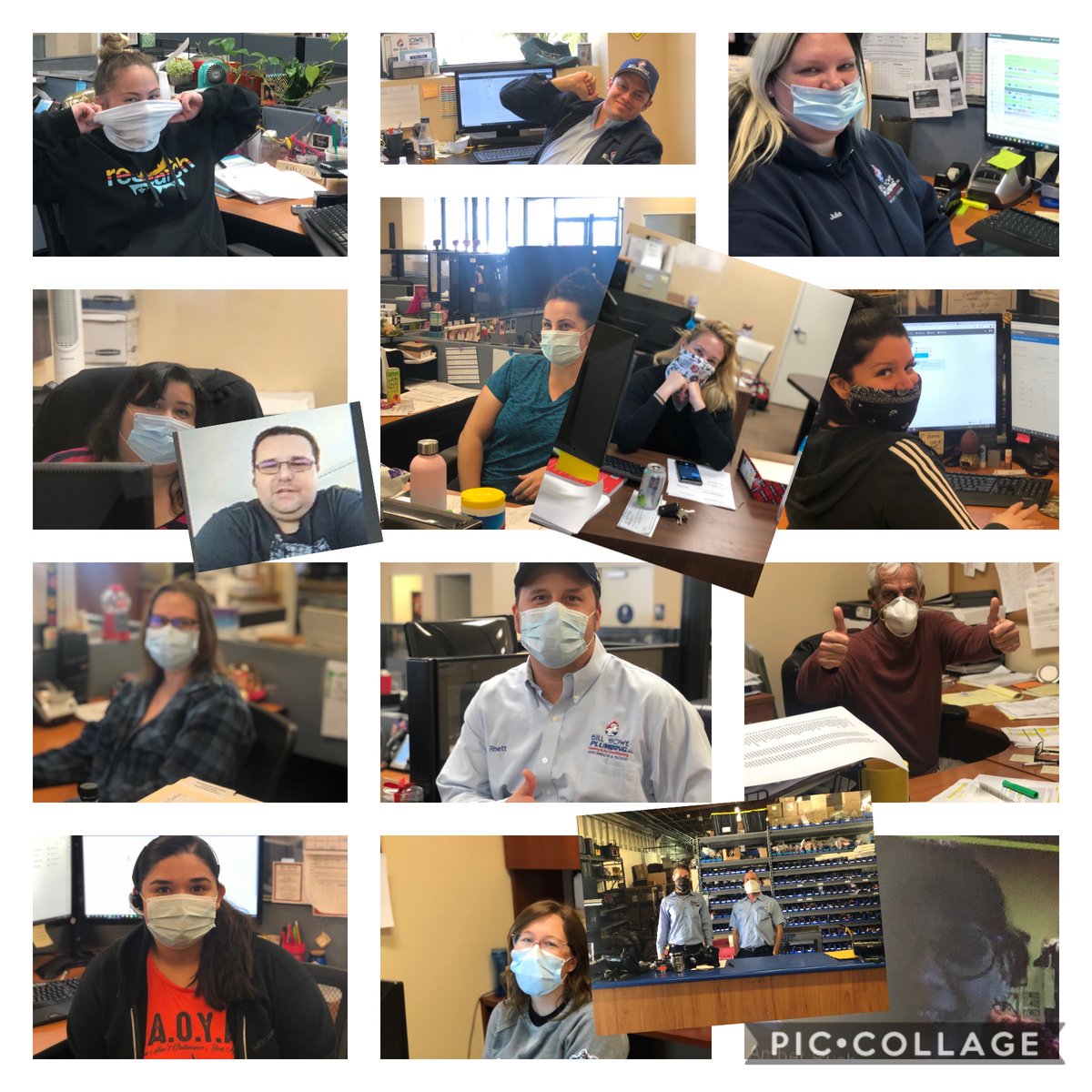 BHowePlumbing's tweet photo. A big thank you and shout out to the unsung heroes of essential services. A lot goes on behind the scenes and we want to thank all of our office workers for all the hard work they have been doing. Keep up the good work! #WeKnowHowe https://t.co/jyw0jg8HVg