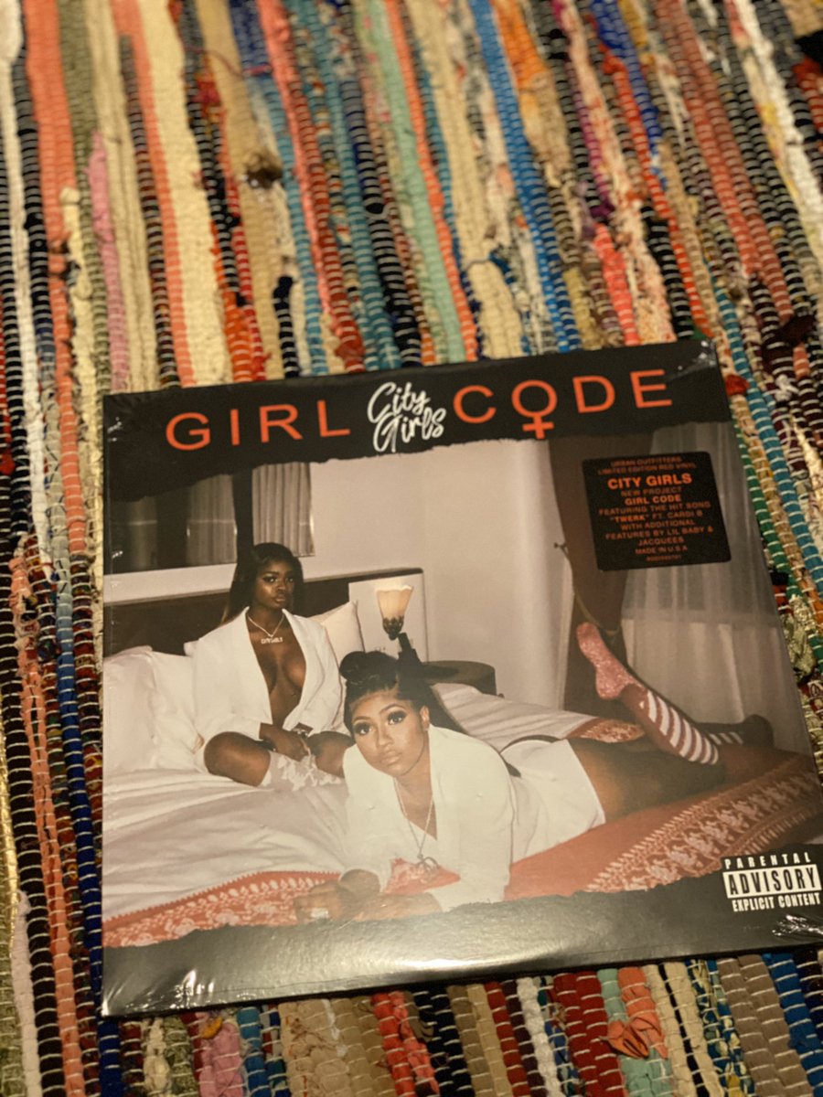 Girl Code by City Girls(I only know two songs off this album but it was real cheap from Urban Outfitters and the record is red)