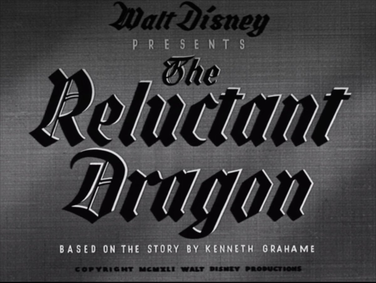 "David+Disney" Episode 4: "The Reluctant Dragon" 1941. Okay, chums! Time for a change of gear, for us and for Disney too. After three films pretty much accepted to be classics of the genre, I'm actually kinda looking forward to digging deeper into something, um, less so...