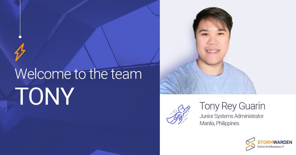 aaronharch's tweet photo. Welcome to StormWarden Tony Guarin.

https://t.co/PvWN16E6BB 

#StormWarden #OneTeam https://t.co/O1yPVXFWH2