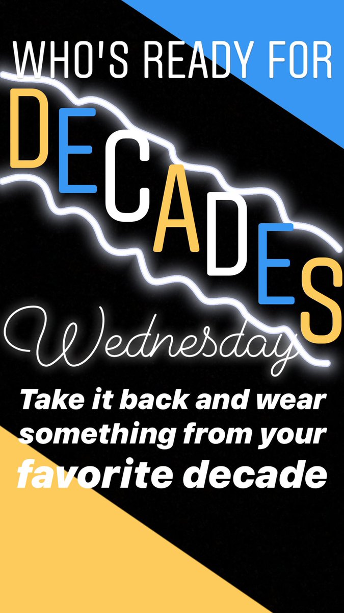Who’s ready for decades wednesday??? 

we are! 🤩