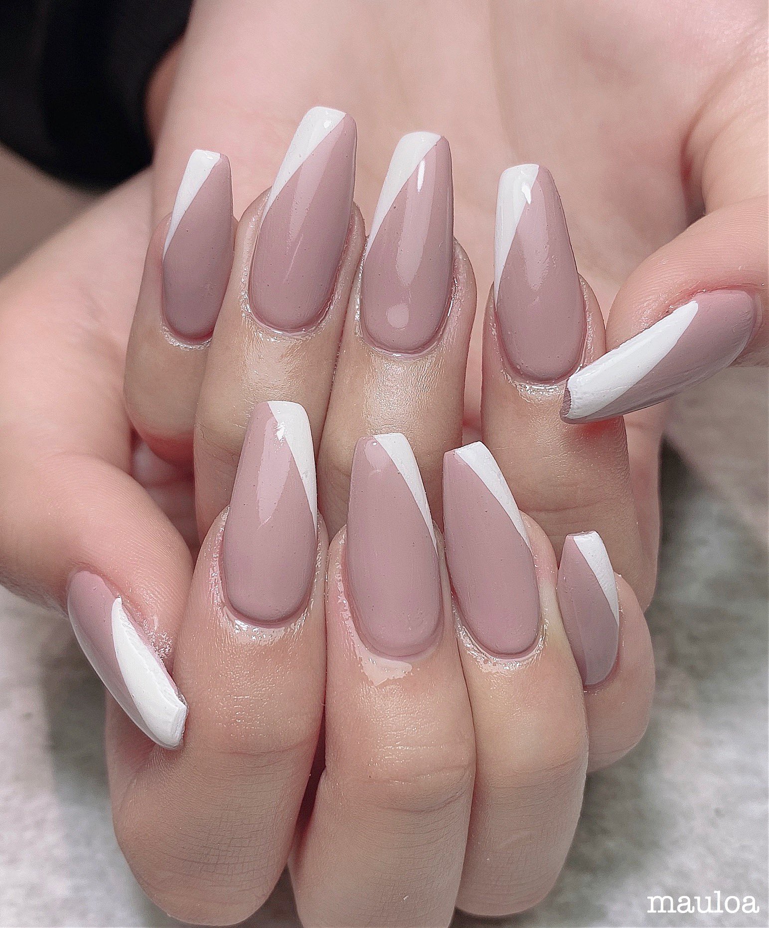 Mauloa ネイル ネイルデザイン マットネイル スターネイル 春ネイル 春ネイル ベージュネイル デザインチップ 阿部野 Naildesign ミラーネイル 斜めフレンチネイル Nail 天王寺ネイル 天王寺ネイルサロン 天王寺 大理石ネイル シルバーネイル
