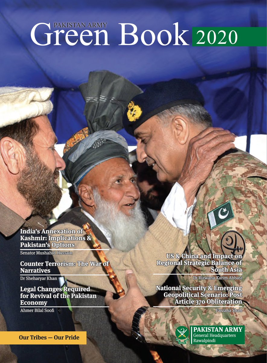 rajfortyseven's tweet photo. #Pakistan
#PakistanArmy #GHQ released #GreenBook2020 in Feb.
Links ban #India based IPs.
#ICYMI
>half the 200pg book devoted to #IndiaBashing.
Rest #Pakistan propaganda.
Reading these since 1990s.
Much of format changed.
#Hinduphobia instead of propagating #Islam.
Fake pics used. https://t.co/B90a1uU0Mt