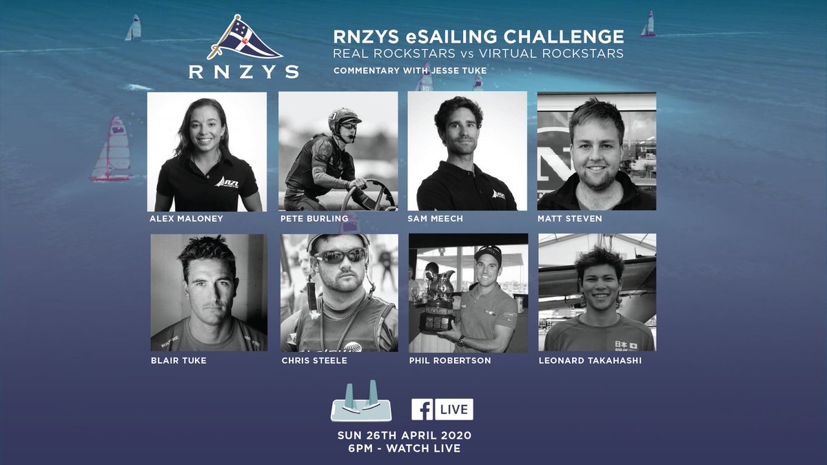 #BREAKINGNEWS 📢

REAL Rockstars🎖 team announced for our #RNZYSeSailingChallenge 💯

This Sunday evening we bring you the RNZYS eSailing Challenge - Real Rockstars v Virtual Rockstars LIVE on Facebook from 6pm 🕕

Stay tuned for more info leading up to Sunday’s EPIC event!