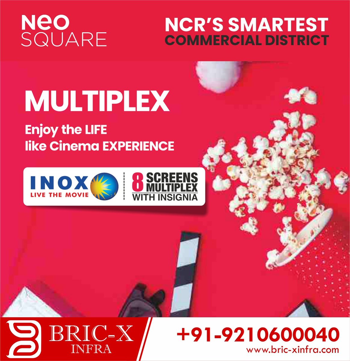 bricxinfra's tweet photo. NCR's Smartest Commercial District
Multiplex Enjoy the life like Cinema Experience
#INOX 8 Screens Multiplex
#NeoSquare #Retail #FoodCourt #Restaurant #Multiplex #Bricxinfra #Commercialproperty #Delhi
Contact us : +91-9210600040
Visit us : https://t.co/vsDWcJKB9h https://t.co/lpIiTmihC9
