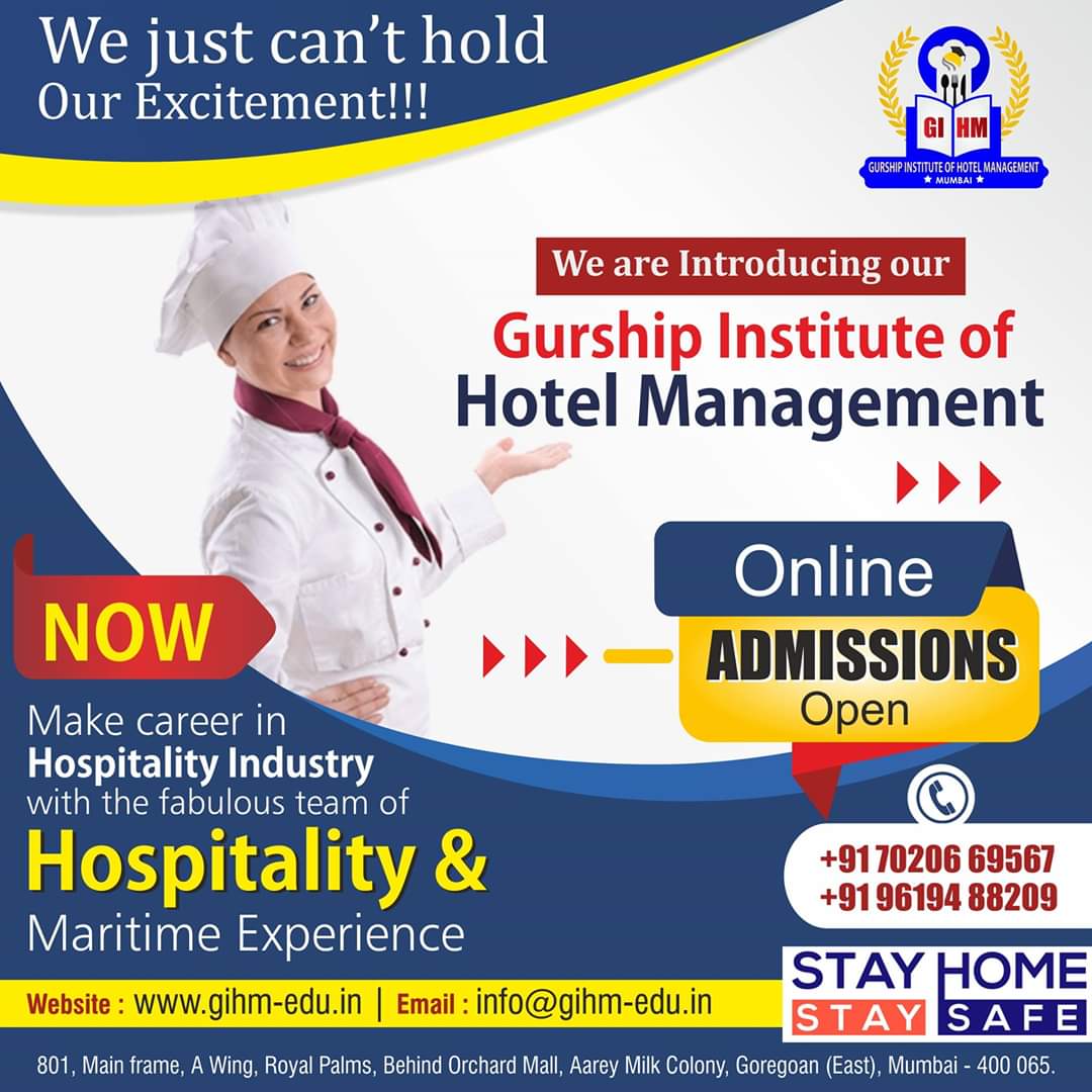 gihm_edu's tweet photo. 📞+91 70206 69567/ 9619488209
✉ info@gihm-edu.in
🔗 https://t.co/3lNXS2uSWN

#gihm #gurshipinstituteofhotelmanagement #onlineadmissionopen #staytune #hotelmanagement #course #diploma #certificationcourse #hoteloperation #dho #HotelManagementandCateringTechnology https://t.co/Tc4Ym1sWWT