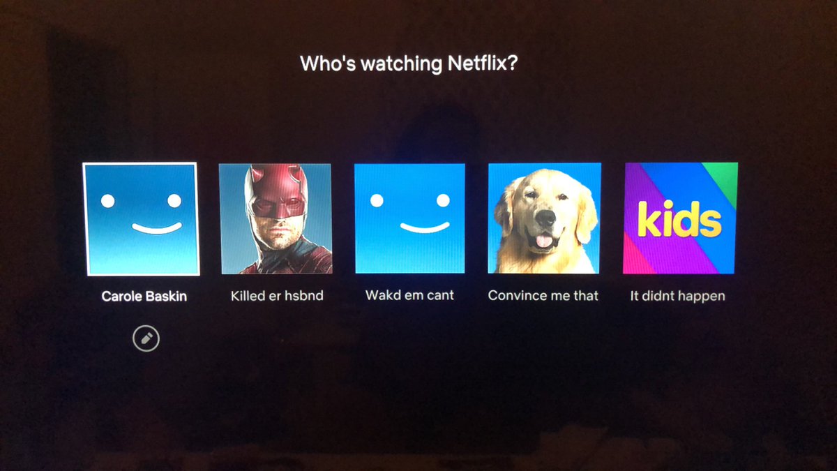 _bussss's tweet photo. Well...looks like my dad changed the family’s Netflix names #tigerking #carolebaskin 😂🐯 https://t.co/Nlfh35dXfd