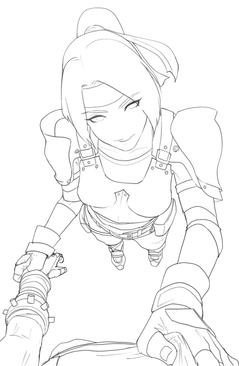 線→影
線はシンプルにして、影でディテールだすと
うまくいった感じ 