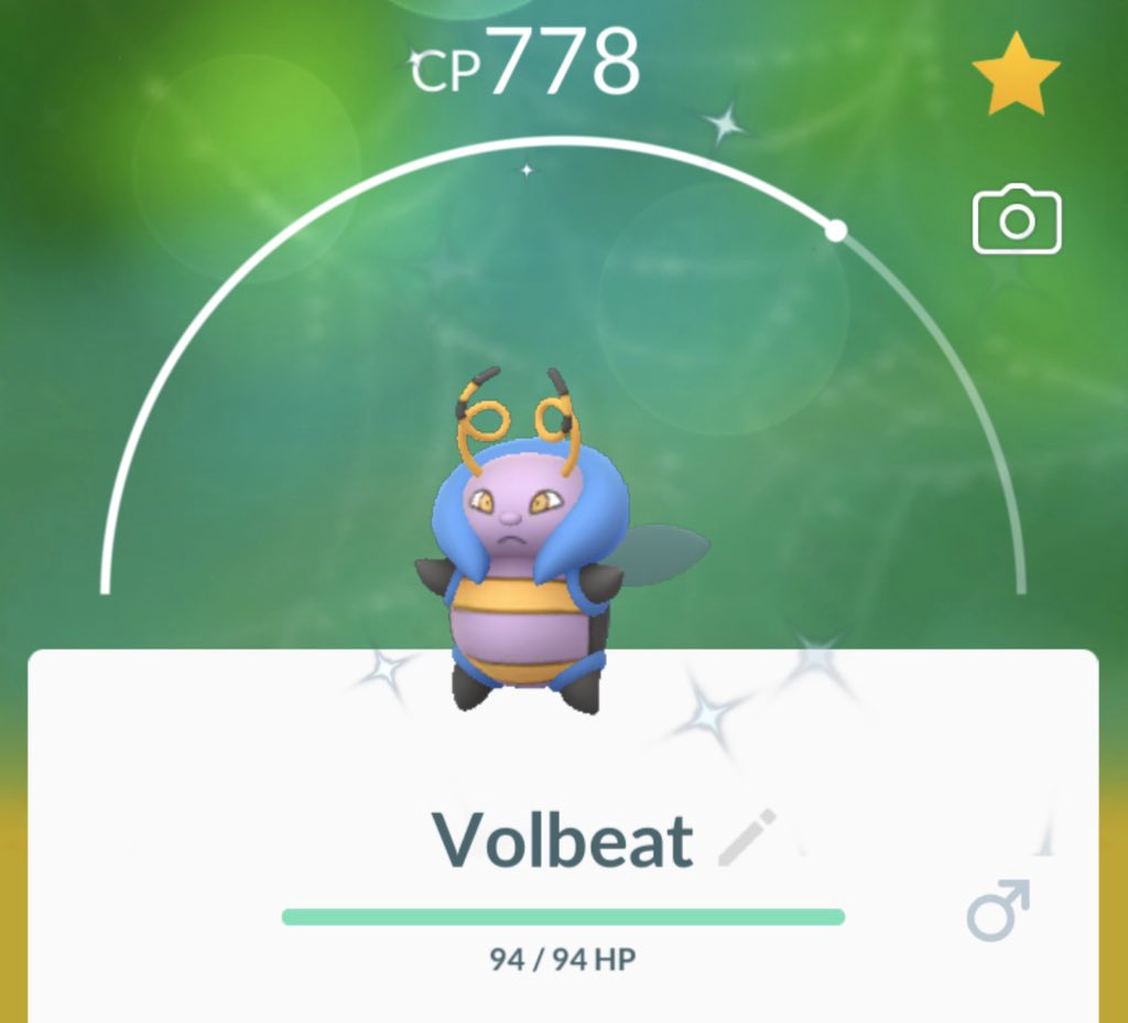 kelinajarazii's tweet photo. Finally a shiny Volbeat 🤩 #pokemon #PokemonGO #pokemongofriends #pokemongofriend #pokemongoshiny #PokemonGOBuddy #shinyvolbeat #volbeat #PokemonGO #PokemonGOBuddy #PokemonGOCommunityDay #pokemongohome #shiny #lucky https://t.co/XMOSBuRT9i